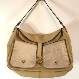 Vintage Kate spade creme silver leather handbag